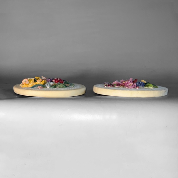 Set of 2 Mini Floral Wall Ovals - Picture 4 of 5